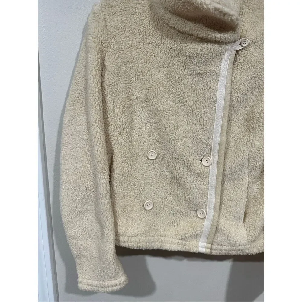NWT Standard James Perse Shrunken Sherpa Jacket Natural Cream Size 3 (Large) $47 - Picture 2 of 7